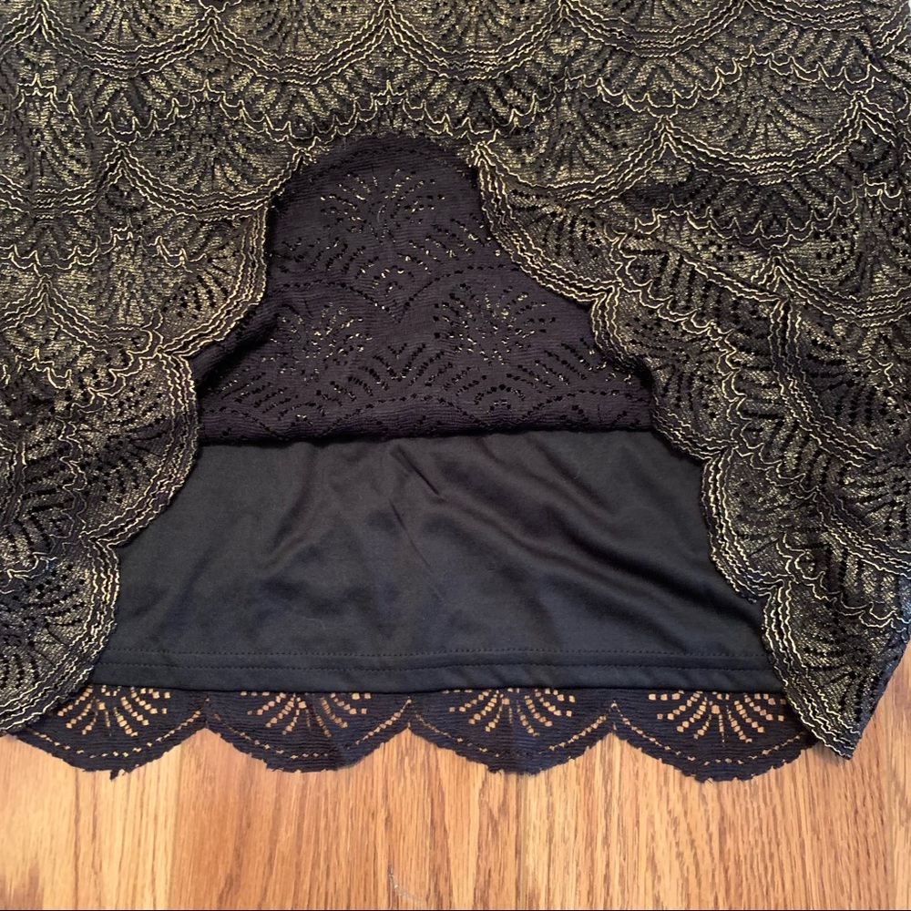Miami Lace Overlay Metallic Dress - Picture 7 of 13